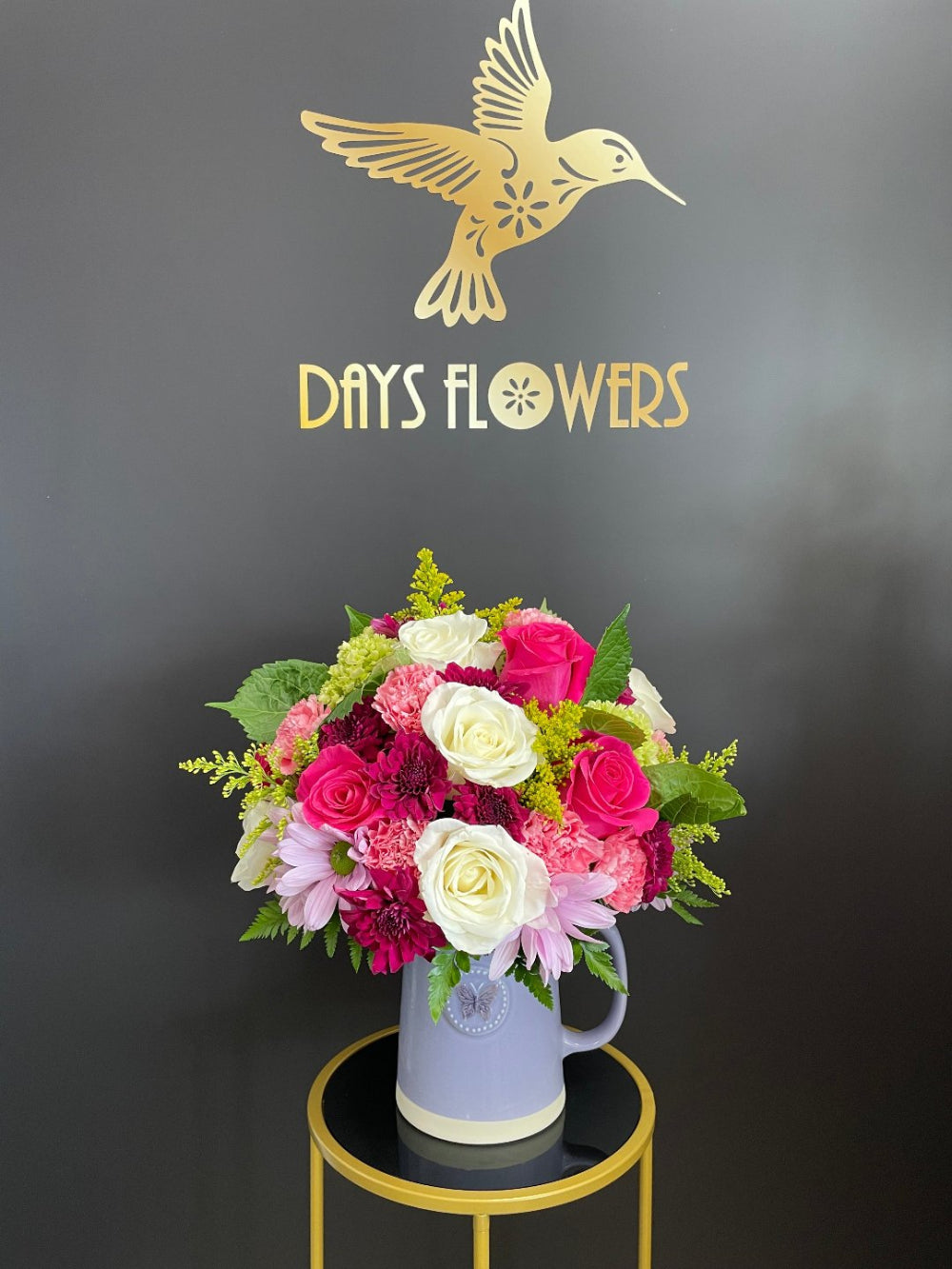 Eternal Spring Bouquet with pink roses and white lilies