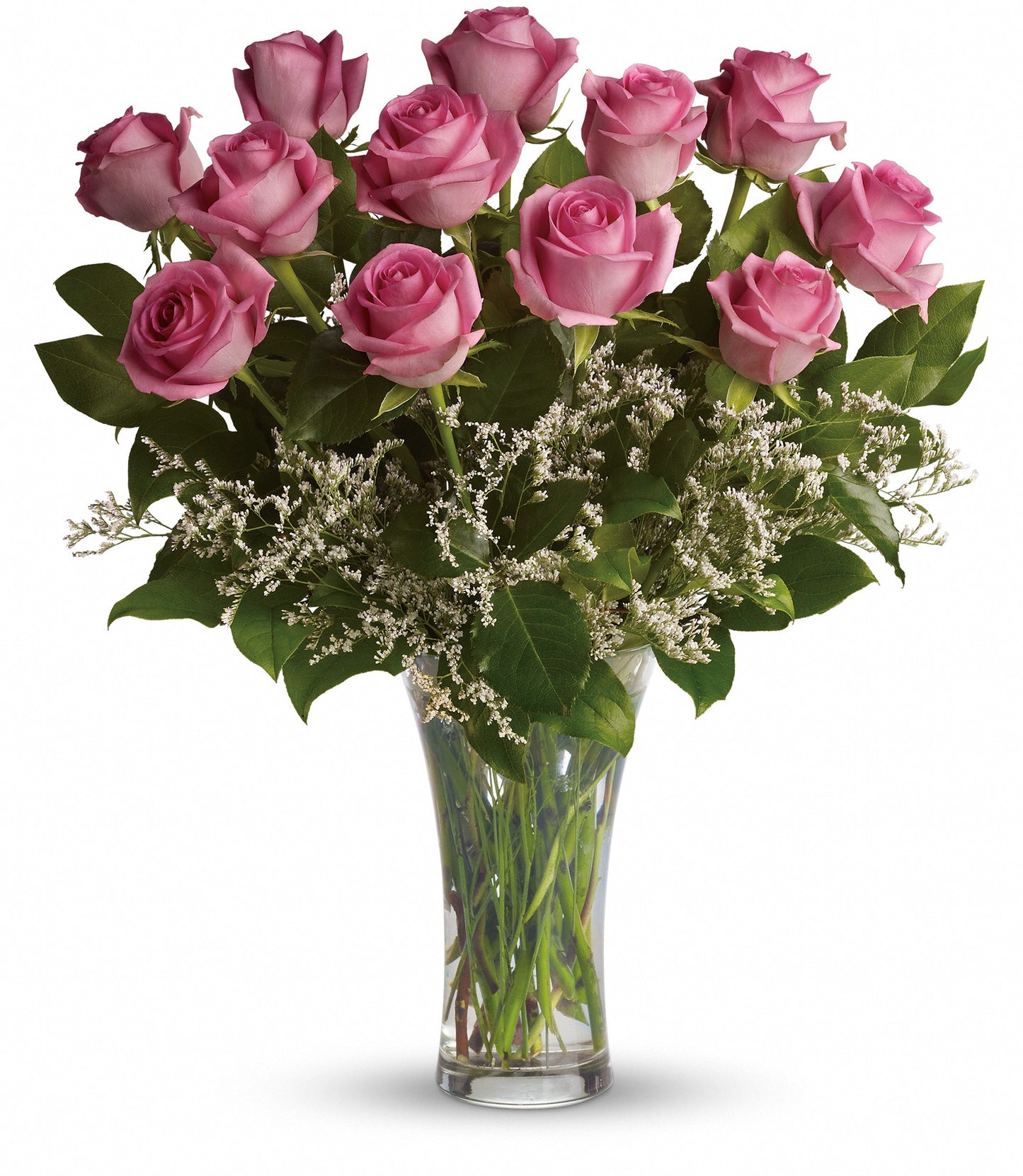 Make Me Blush - Dozen Long Stemmed Pink Roses