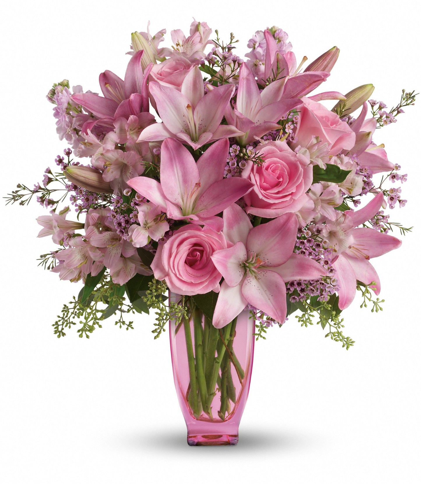 Pink Pink Bouquet with Pink Roses