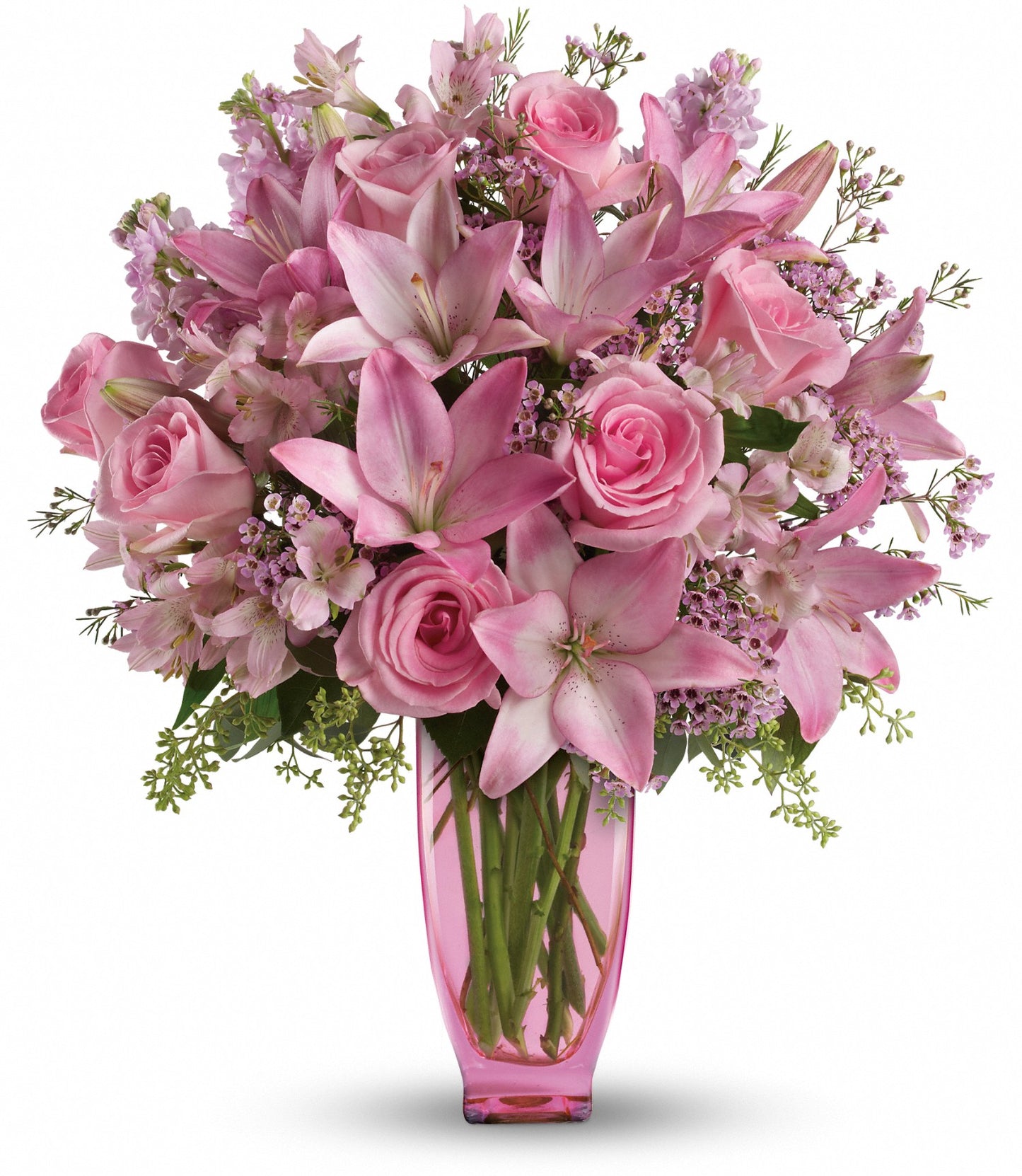 Pink Pink Bouquet with Pink Roses