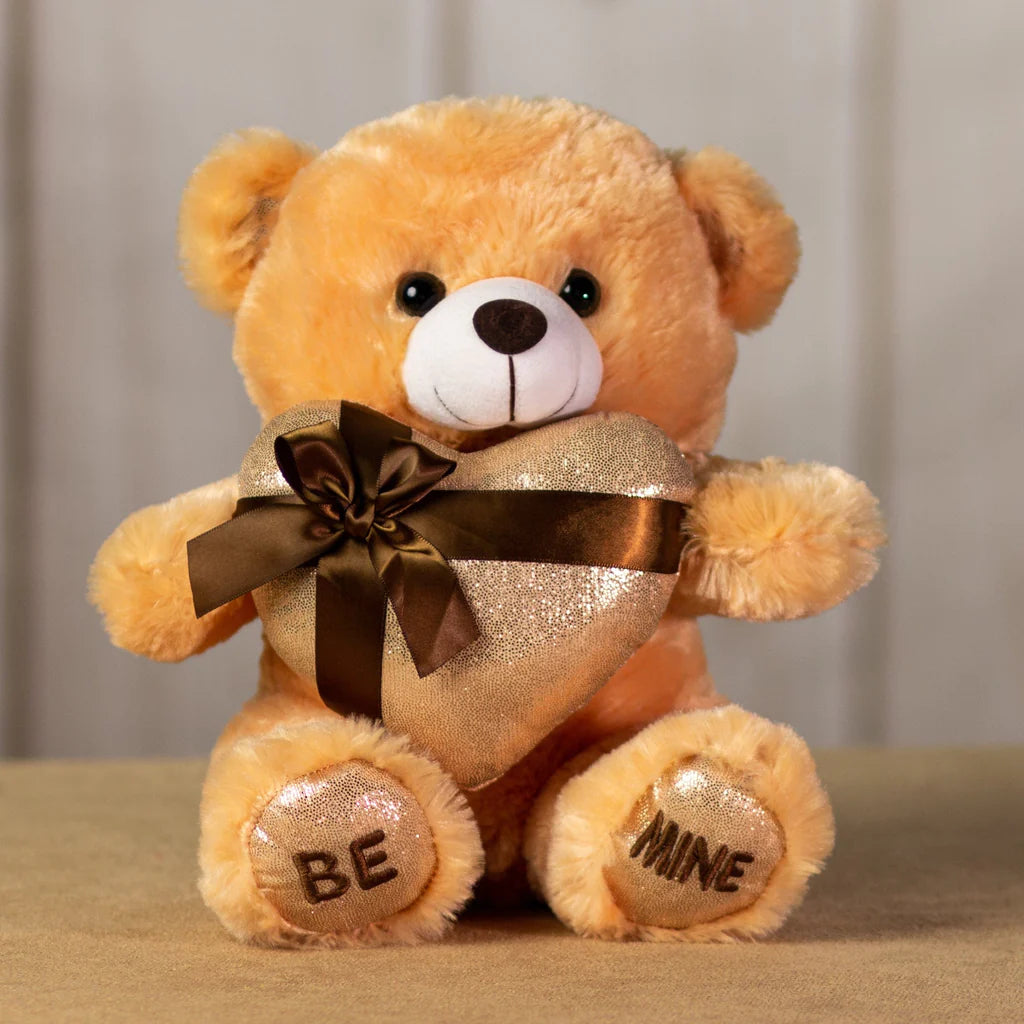 Days Flowers Florida: Classic bear with Valentine's bow tie and 'BE MINE' pawprints. Classy and fun plush gift delivery in Summerfield, FL.