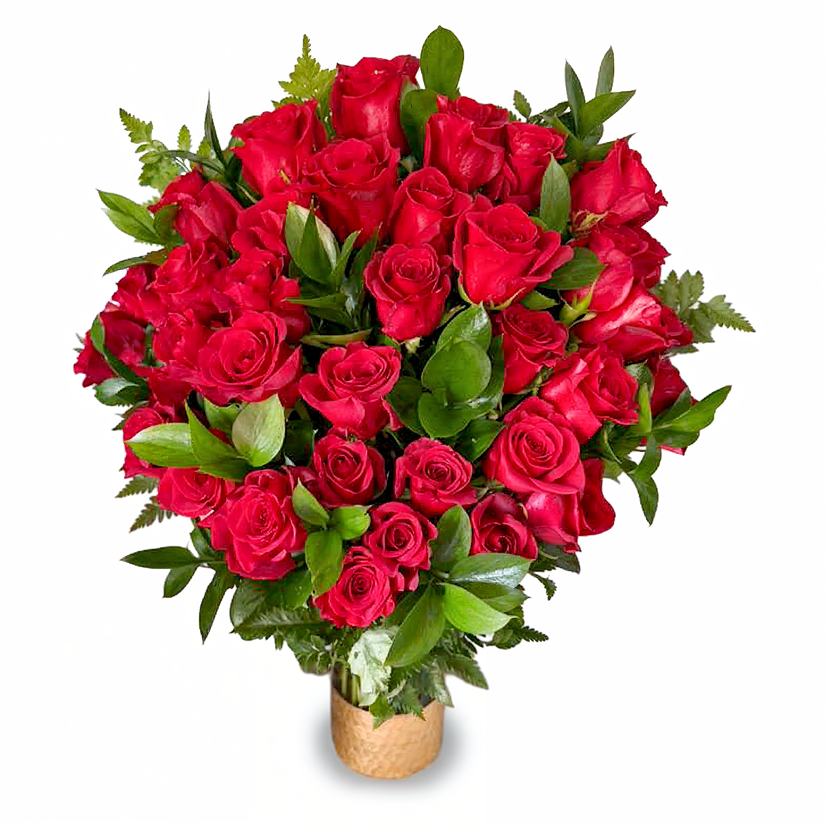 "Days Flowers Florida: Ultimate Romance in Gold. Premium red roses arrangement for anniversaries. Same-day delivery in Port St. Lucie and Summerfield."