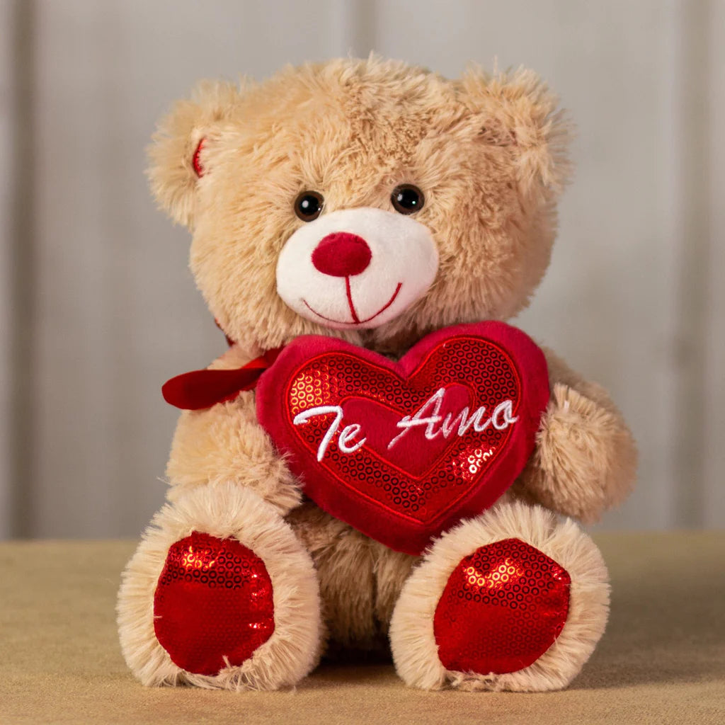 Days Flowers Florida: 'Te Amo' teddy bear with big cushy heart. Soft, cuddly plush gift to say 'I Love You' in Spanish delivery in Summerfield, FL.