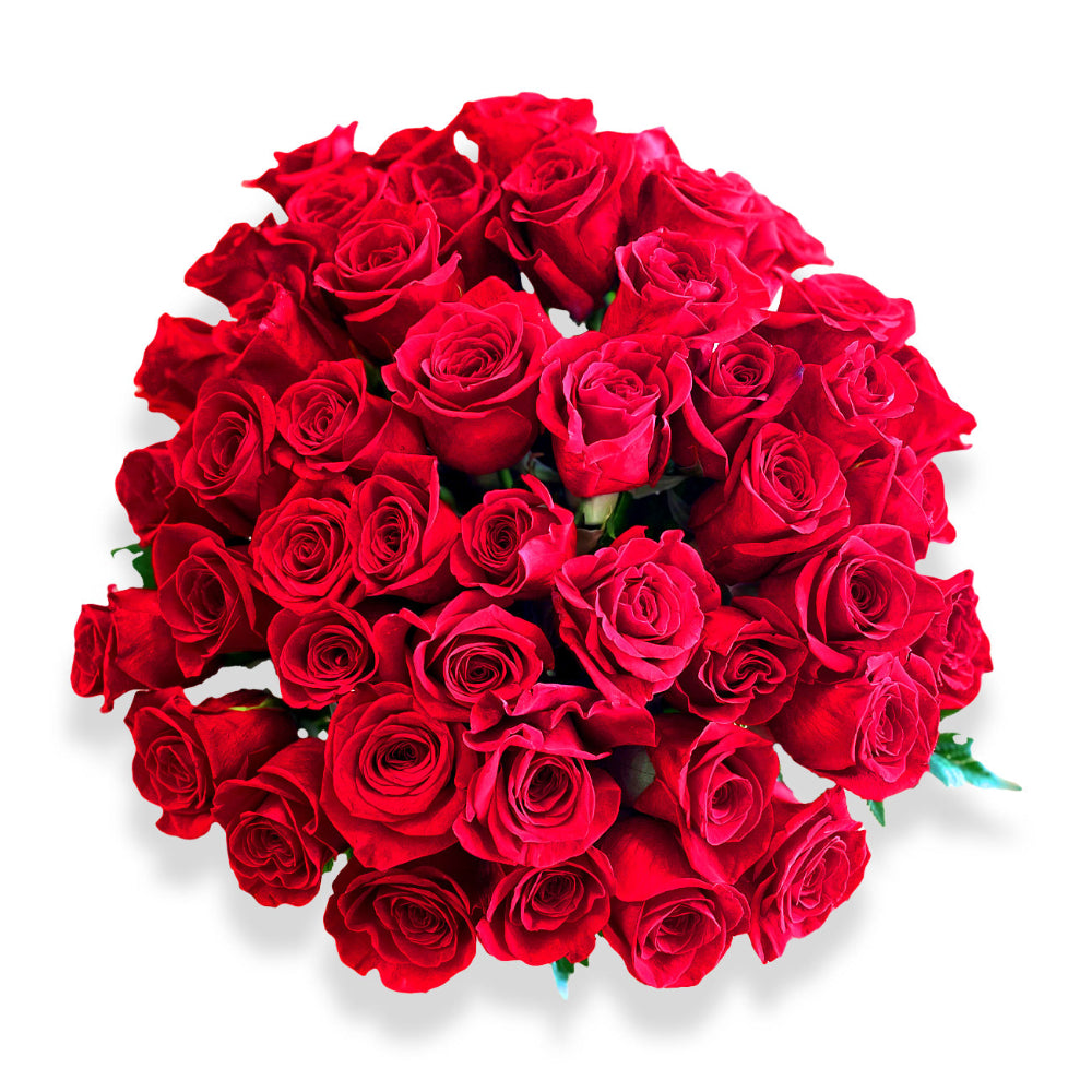 Love and Romance Bouquet featuring 36 radiant long-stemmed red roses in a luxury large gold dipped vase by Days Flowers Florida