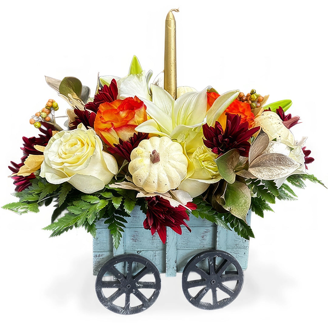 Autumn Wagon - Thanksgiving Floral Arrangement